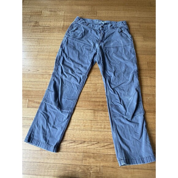 Carhartt Men’s Gray Reinforced Double Knee Relaxed Fit Work Pants Size 32 X 30 - Picture 1 of 10